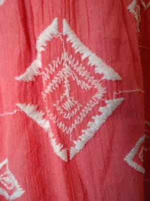 Chic Coral Maxi Dress with Lace Detail - Thumbnail 4