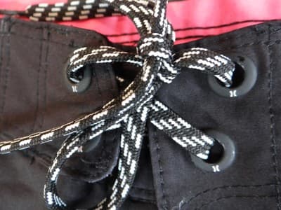 Hurley Men's Black Swim Shorts with Pink Stripe - Thumbnail 7