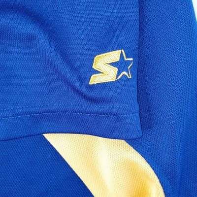 Starter Michigan Wolverines Navy Blue Yellow Polo Shirt Mens XL Embroidered - Thumbnail 7