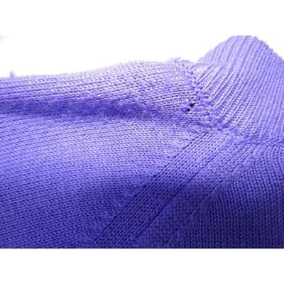 Vintage Duvet Purple Short Sleeve Knit Sweater Top Size L Zipper Back - Thumbnail 7