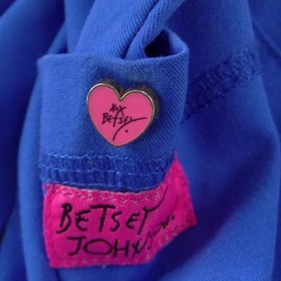 Betsey Johnson Women Royal Blue Scrub Pants Cargo Elastic Drawstring L - Thumbnail 4