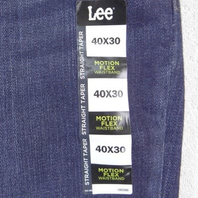 NWT-Lee Mens Active Stretch Straight Taper Jeans Dark Wash 40x30 Motion Flex - Thumbnail 3