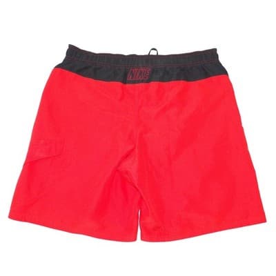 Nike Mens Red Colorblock Swim Trunks Board Shorts Mesh Lined Large - Thumbnail 3