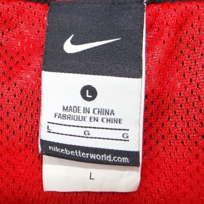 Nike Mens Red Colorblock Swim Trunks Board Shorts Mesh Lined Large - Thumbnail 2