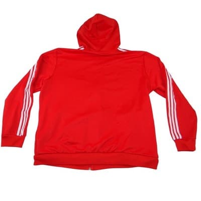 Adidas Originals Mens 2XL Red Track Jacket Hoodie 3-Stripes Trefoil - Thumbnail 4