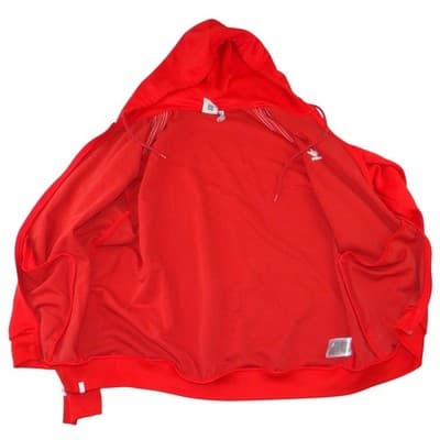 Adidas Originals Mens 2XL Red Track Jacket Hoodie 3-Stripes Trefoil - Thumbnail 2