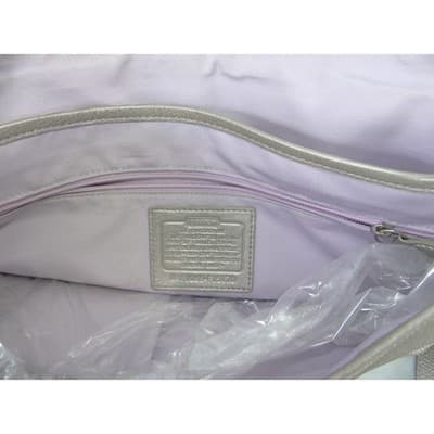 Coach Penelope Metallic Champagne Leather Shoulder Bag Turnlock F15170 Womens - Thumbnail 9