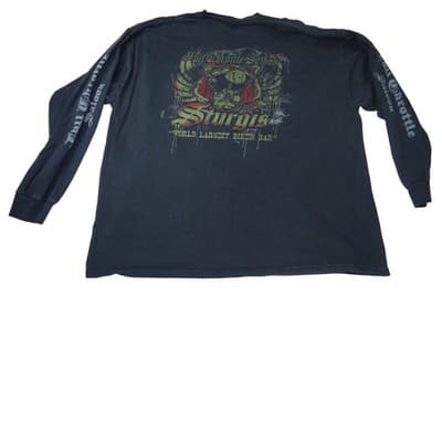 Full Throttle Saloon Sturgis Biker Graphic Long Sleeve T-Shirt Black Mens 3XL - Thumbnail 3