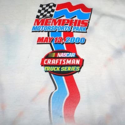Rare VTG NASCAR Red White Blue Tie-Dye 2000 Craftsman Truck Series T-Shirt XL - Thumbnail 5