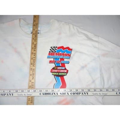 Rare VTG NASCAR Red White Blue Tie-Dye 2000 Craftsman Truck Series T-Shirt XL - Thumbnail 6