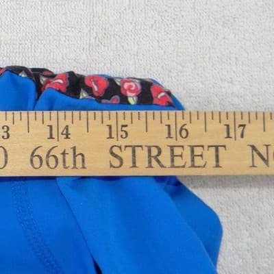 Betsey Johnson Women Royal Blue Scrub Pants Cargo Elastic Drawstring L - Thumbnail 5