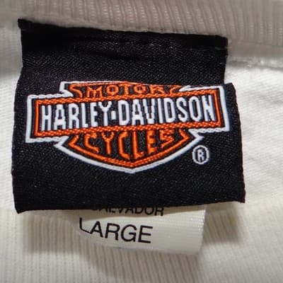 VTG Harley Davidson Sturgis 2001 Black Hills Rally Long Sleeve Tee White Mens L - Thumbnail 2