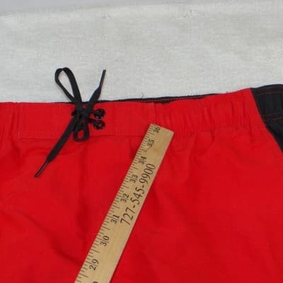 Nike Mens Red Colorblock Swim Trunks Board Shorts Mesh Lined Large - Thumbnail 6