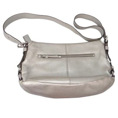Coach Penelope Metallic Champagne Leather Shoulder Bag Turnlock F15170 Womens - Thumbnail 2
