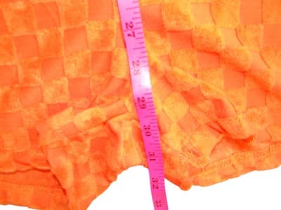 Bright Orange Short Romper with Button Closure - Thumbnail 4