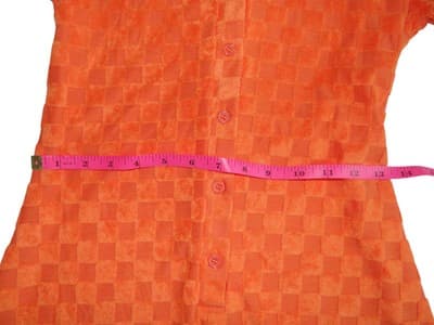 Bright Orange Short Romper with Button Closure - Thumbnail 2