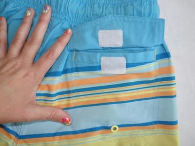 Laguna Men's Beach Shorts - Stylish Stripes in Blue & Gray - Thumbnail 6