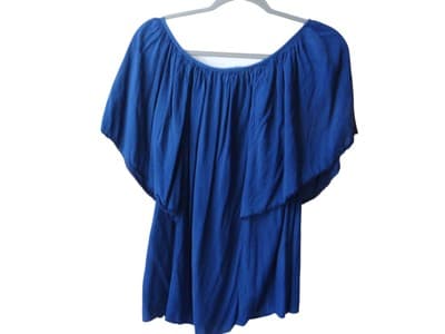Studio West Women's Embroidered Top - Stylish Blue Rayon Blouse - Thumbnail 4