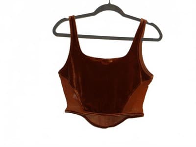 Mixed Threads Velvet Crop Top - Medium - Thumbnail 3