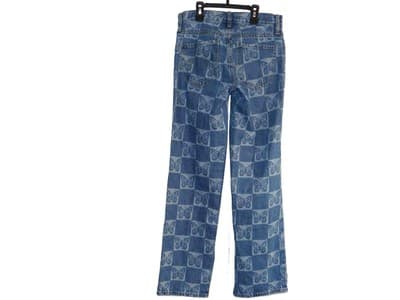 Pacsun Low Rise Straight Leg Jeans with Butterfly Print - Girls - Size 23