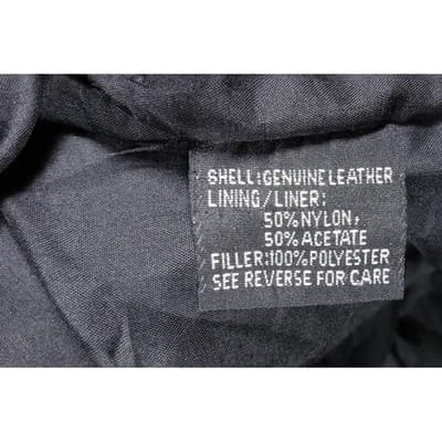 Vintage Men's Black Genuine Leather Motorcycle Jacket Belted MADE IN USA - Thumbnail 6