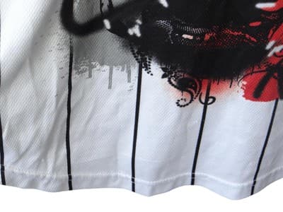 Y2K - VINTAGE Aaliyah Graphic Baseball Jersey - White & Black - Small - Thumbnail 4