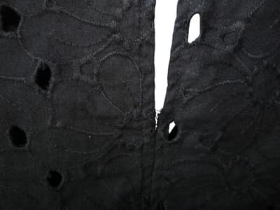 ASOS DESIGN Black Eyelet Peplum Top - Thumbnail 4