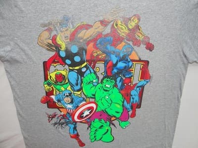 Marvel Avengers Graphic Tee - Classic Heroes Design - Thumbnail 3
