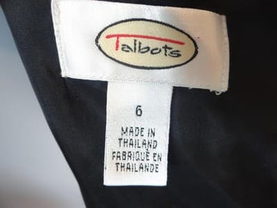 Elegant Talbots Black Dress Size 6 - Thumbnail 3