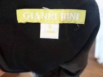 Glamorous Gianni Bini Black & Gold Strapless Dress - Size S - Thumbnail 3