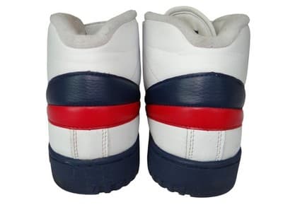 Fila Men's White High-Top Sneakers with Red and Navy Accents - Thumbnail 4