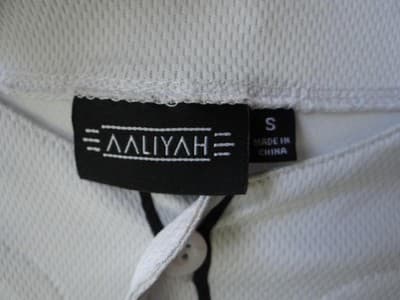 Y2K - VINTAGE Aaliyah Graphic Baseball Jersey - White & Black - Small - Thumbnail 3