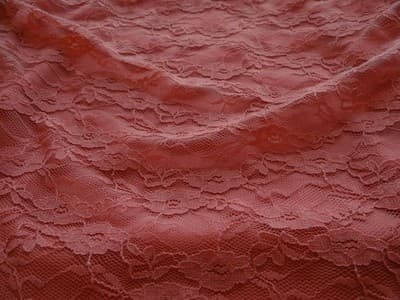 Elegant Coral Lace Dress - Thumbnail 3
