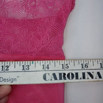 Victoria's Secret Pink Lace Trim Sheer Babydoll Chemise Lingerie Size M - Thumbnail 6