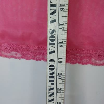 Victoria's Secret Pink Lace Trim Sheer Babydoll Chemise Lingerie Size M - Thumbnail 7