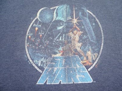 Star Wars Retro Graphic T-Shirt - XXL Blue - Thumbnail 3