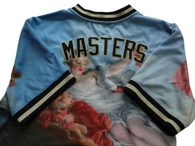 Artistic Print Short Sleeve Men's T-Shirt with 'Pablo' and 'Masters' Lettering - Thumbnail 2
