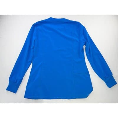 Allura by Cherokee Royal Blue Scrub Set V-Neck Top Small & Zip Jacket Medium - Thumbnail 5