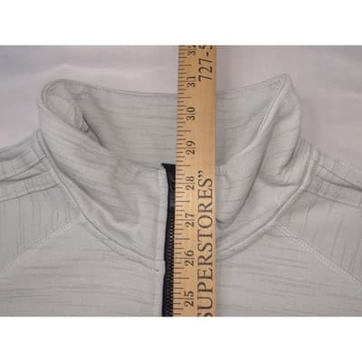 Adidas Mens Climalite Full Zip Track Jacket Gray Space Dye Mock Neck XL - Thumbnail 8