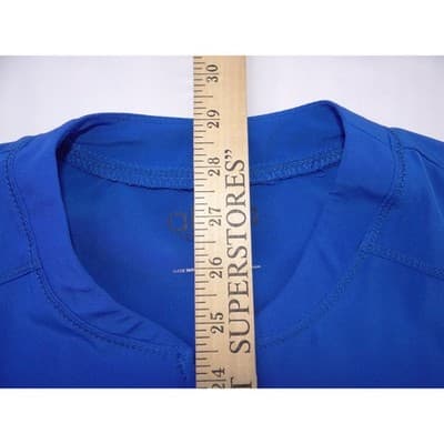 Allura by Cherokee Royal Blue Scrub Set V-Neck Top Small & Zip Jacket Medium - Thumbnail 6
