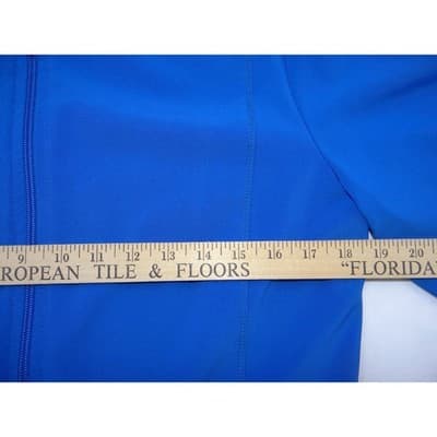 Allura by Cherokee Royal Blue Scrub Set V-Neck Top Small & Zip Jacket Medium - Thumbnail 7