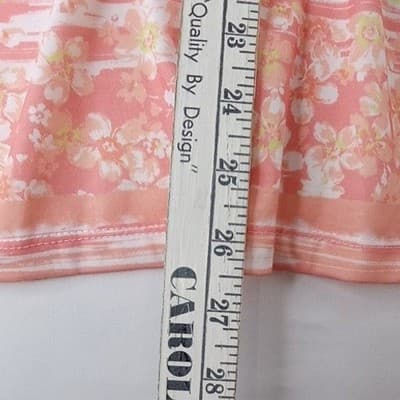 NWT-Hearts of Palm Woman Blush Strokes Print V Neck Gathered Ring Top 3X - Thumbnail 6