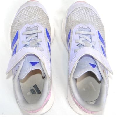 Adidas Duramo SL Lightmotion Kids Running Shoes Grey Purple Blue JS2802 Size 2 - Thumbnail 6