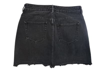 Pacsun Vintage Black Denim Skirt with Grommet Detail - Size 26 - Thumbnail 3