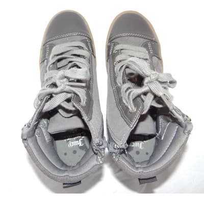 Juicy Couture Womens Grey Quilted High Top Sneakers Side Zip Shoes Size 6.5 - Thumbnail 7