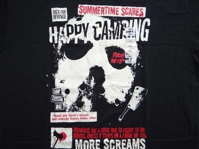 Friday the 13th Happy Camping Graphic T-Shirt - Thumbnail 4