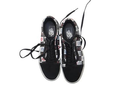 Vans Men's Black and Patterned Sneakers - Thumbnail 5