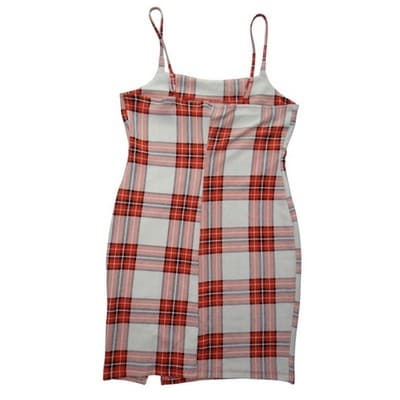 Almost Famous Women's Plaid Dress - Spaghetti Strap - Thumbnail 2