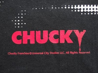 Chucky Graphic Black Men's T-Shirt - Thumbnail 3