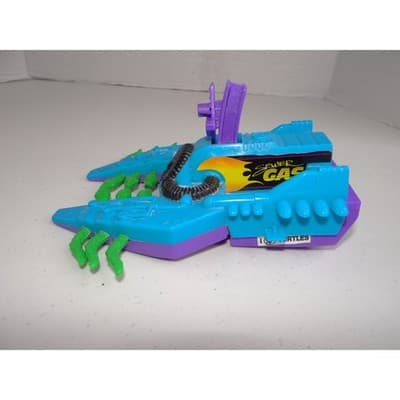Vintage 1991 Playmates TMNT Sewer Gas Sucker Vehicle Teal Purple 2850 - Thumbnail 4